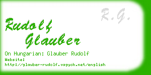 rudolf glauber business card